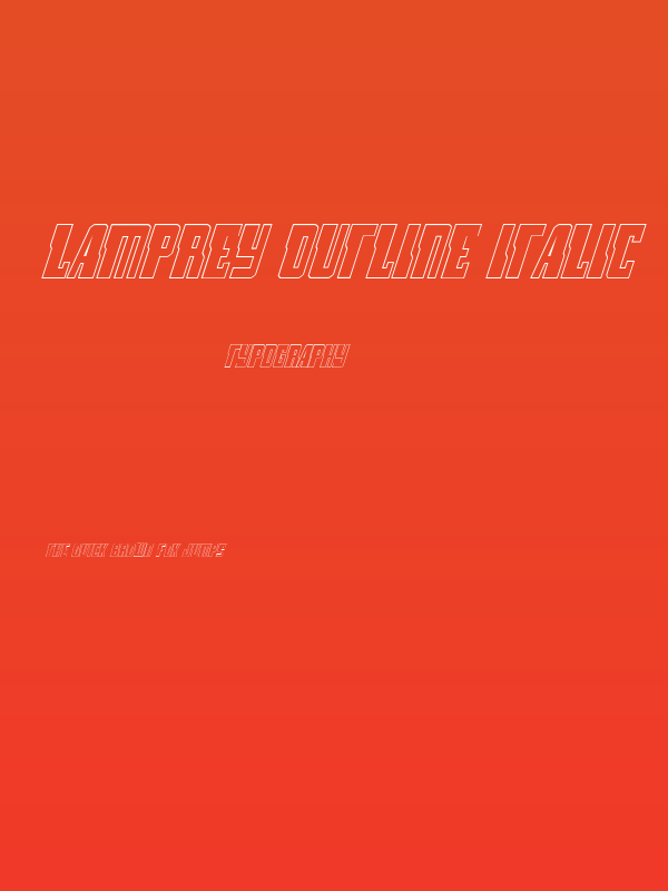 Lamprey Outline Italic Poster