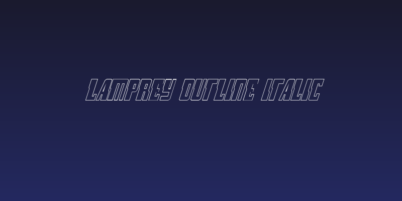Lamprey Outline Italic Social Header
