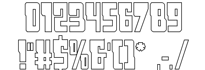 Lamprey Outline Regular Font OTHER CHARS