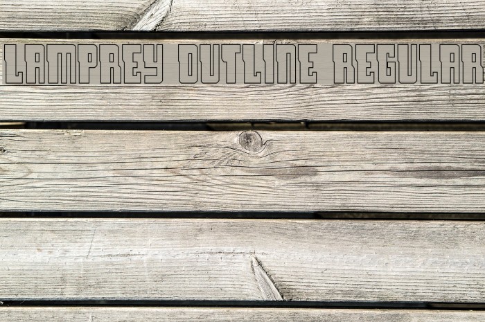 Lamprey Outline Regular Font examples