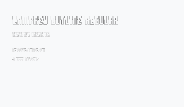 Lamprey Outline Regular Business Card