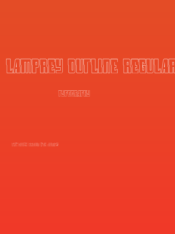 Lamprey Outline Regular Poster