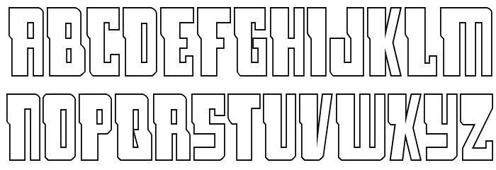 Lamprey Outline Regular Font LOWERCASE