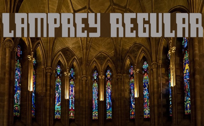 Lamprey Regular Font examples