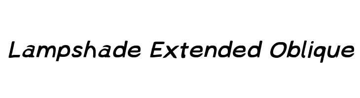 Lampshade Extended Oblique Font