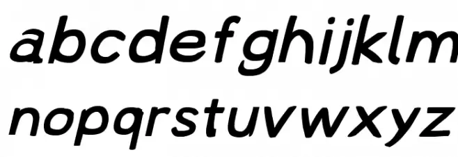 Lampshade Extended Oblique フォント 小文字