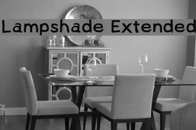 Lampshade Extended Schriftart examples
