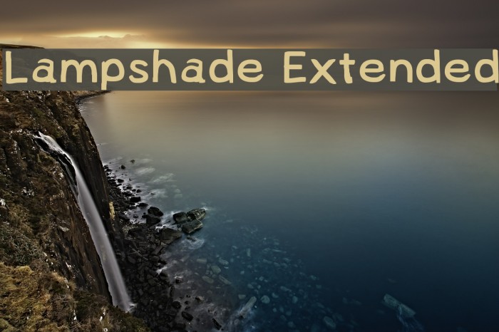 Lampshade Extended Font examples