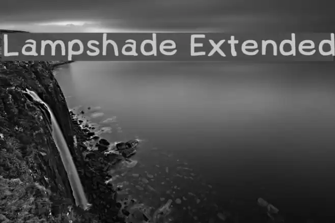 Lampshade Extended Schriftart examples