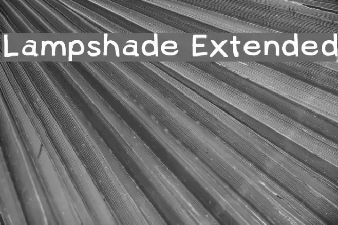 Lampshade Extended Schriftart examples