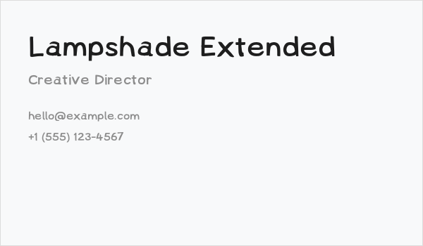 Lampshade Extended Business Card