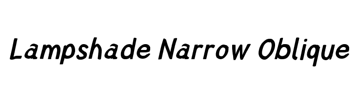 Lampshade Narrow Oblique Font