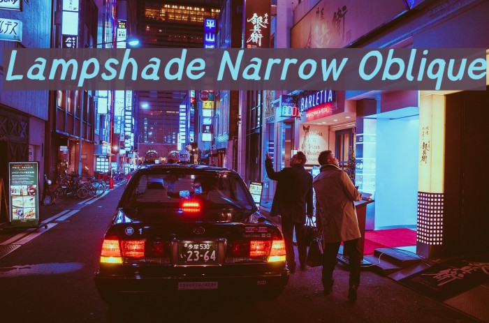 Lampshade Narrow Oblique Font examples
