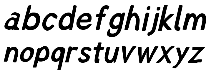 Lampshade Narrow Oblique Font LOWERCASE