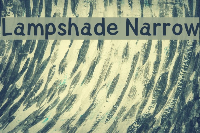 Lampshade Narrow Font examples
