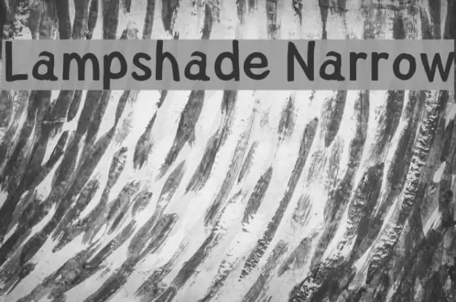Lampshade Narrow フォント examples