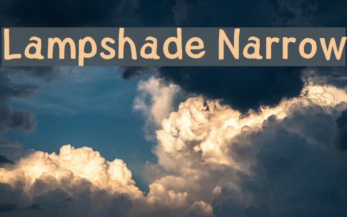 Lampshade Narrow Font examples