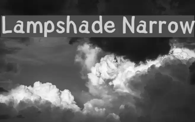 Lampshade Narrow フォント examples