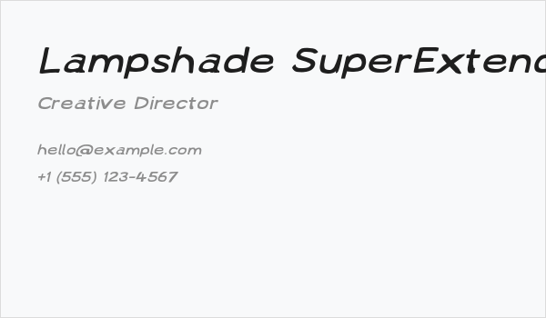 Lampshade SuperExtended Oblique Business Card