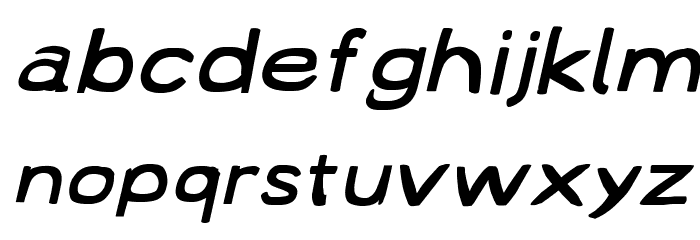 Lampshade SuperExtended Oblique Font LOWERCASE