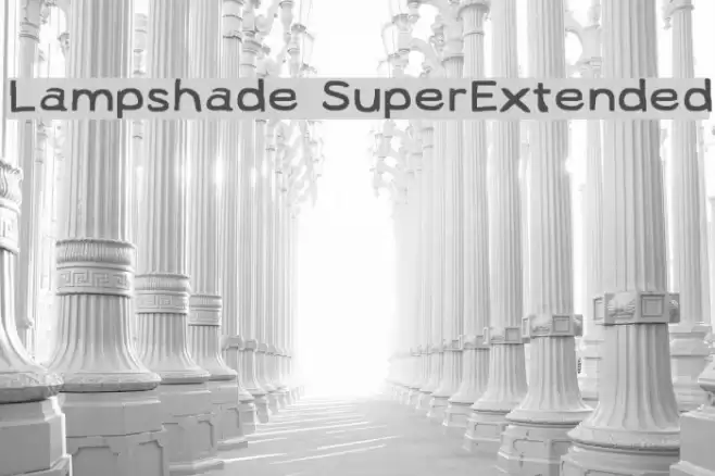 Lampshade SuperExtended フォント examples