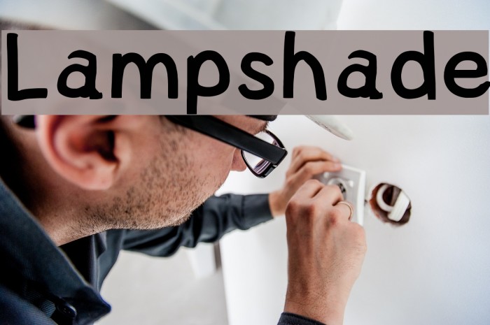 Lampshade Font examples