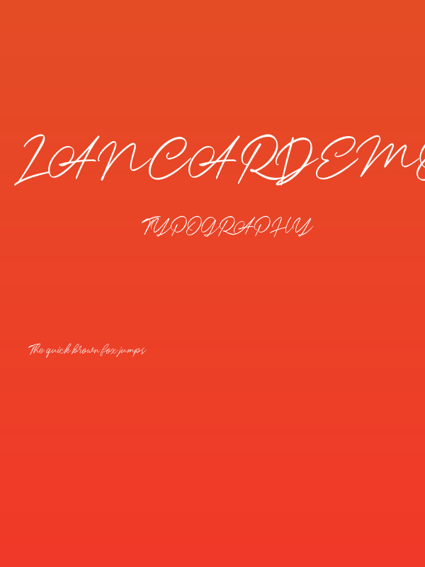 LancarDEMO-Regular Poster