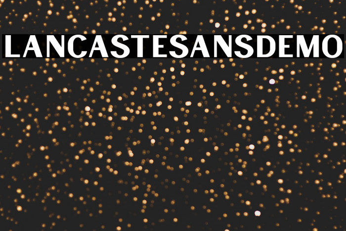 LancasteSansDemo Example 1