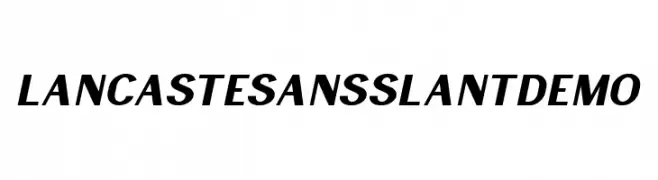 LancasteSansSlantDemo  नि: शुल्क फ़ॉन्ट्स डाउनलोड