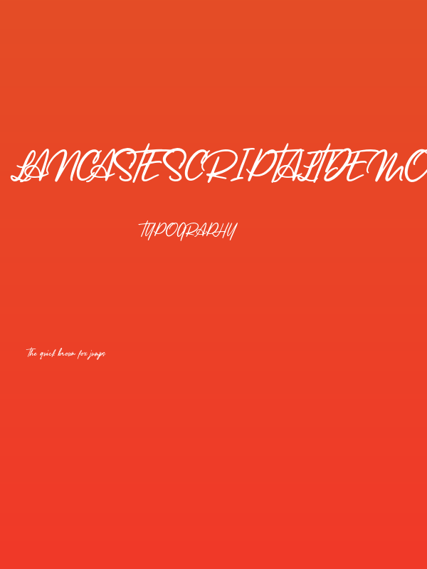 LancasteScriptAltDemo Poster