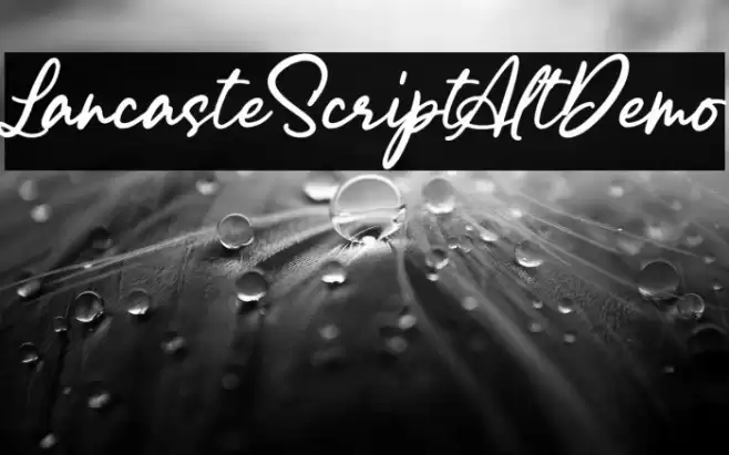 LancasteScriptAltDemo Font examples