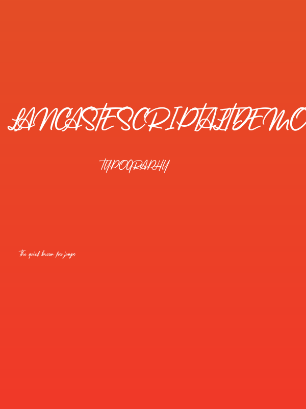 LancasteScriptAltDemo Poster