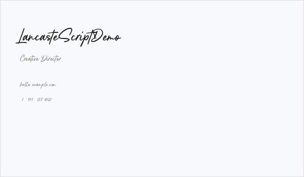 LancasteScriptDemo Business Card