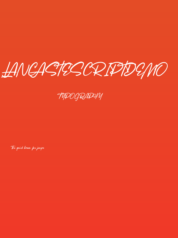 LancasteScriptDemo Poster