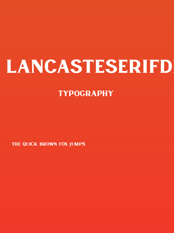 LancasteSerifDemo Poster