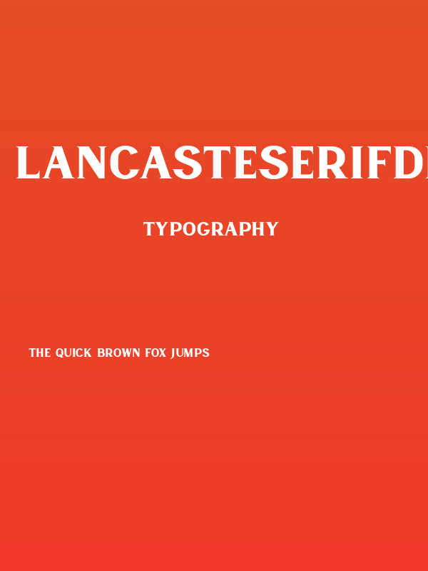 LancasteSerifDemo Poster