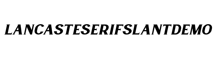 LancasteSerifSlantDemo  font caratteri gratis