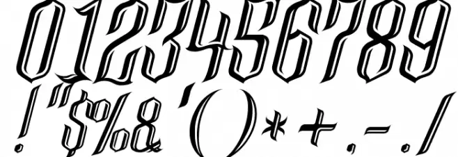 Lancaster Castle Font OTHER CHARS