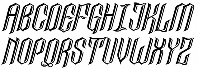 Lancaster Castle Schriftart Groß