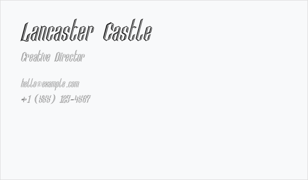 Lancaster Castle Business Card