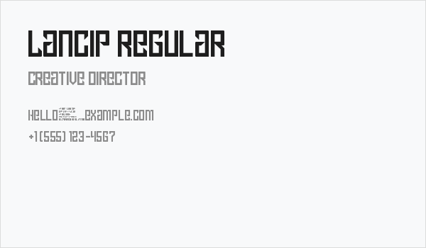 Lancip Regular Business Card