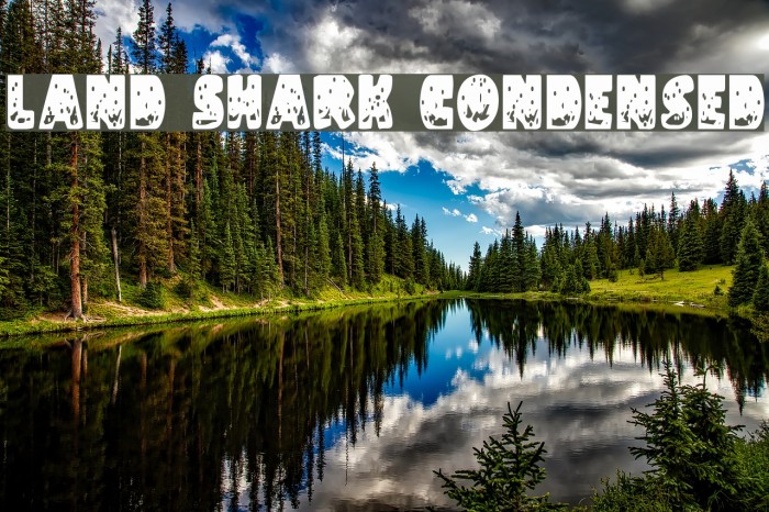 Land Shark Condensed Caratteri examples