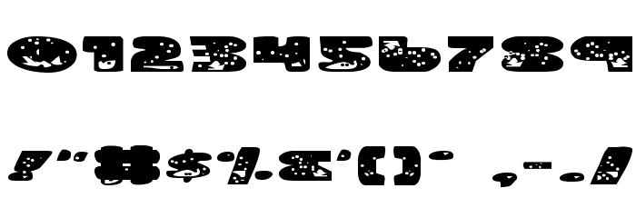 Land Shark Expanded Font OTHER CHARS