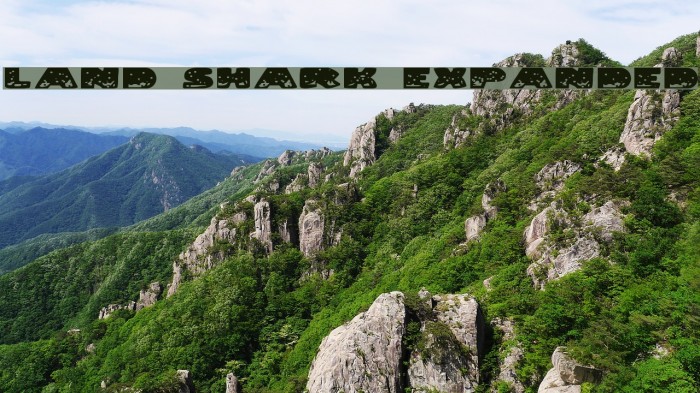 Land Shark Expanded Font examples