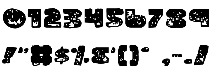 Land Shark Grunge Шрифта ДРУГИЕ символов