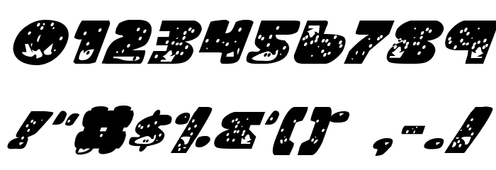Land Shark Italic Font OTHER CHARS