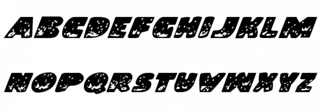 Land Shark Italic Font UPPERCASE