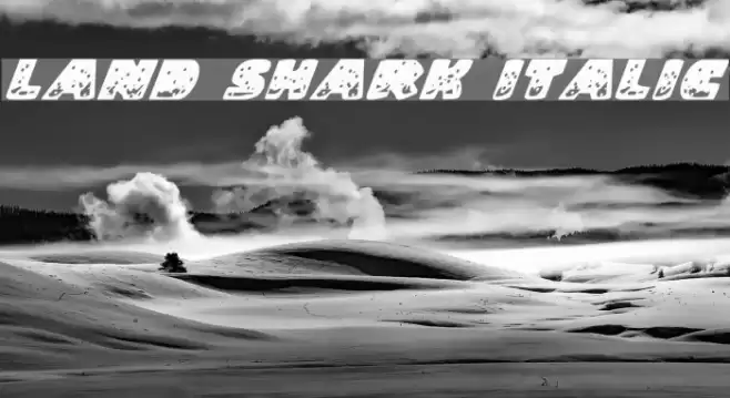 Land Shark Italic Caratteri examples