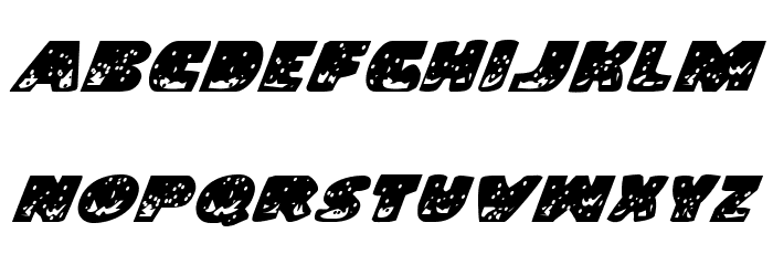 Land Shark Italic Font LOWERCASE