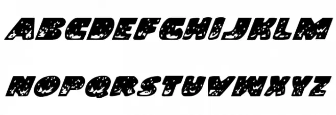 Land Shark Italic Caratteri MINUSCOLO